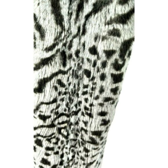 Lovers and Friends Size Small Gray Jacket Coat Faux Fur Animal Print - Picture 10 of 15